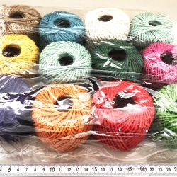 เชือกงานฝีมือม้วนใหญ่ (สีสด) 20 ม.