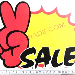 ป้ายโปรโมชั่นจัมโบ้ 10 แผ่น 22x30 ซม.