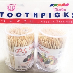 ไม้จิ้มฟันกระปุกใหญ่ 2 ชิ้น(ก้านหนา) 15 ซม.