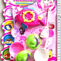 ชุดครัวเตาแก๊สการ์ตูนแผงชมพู 31.5 ซม.