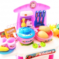 ชุดโต๊ะแม่ครัว mini +อุปกรณ์ 33 ชิ้น มีเสียง มีไฟ กล่อง(1x3)
