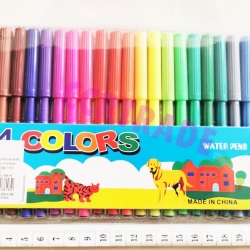 ปากกาเมจิ 24 สี+กระเป๋าใส 22 ซม.