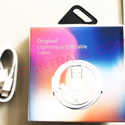 สายชาร์ทไอโฟน X 1 ม.กล่องสี 12 ซม.