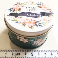 กล่องเหล็กวินเทจ (กลม) 7.5x4.5 ซม.