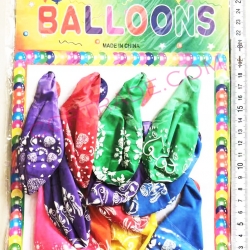 ลูกโป่งใหญ่ มีลาย 12 ชิ้นแผง 28.5 ซม.