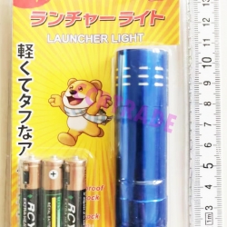 ไฟฉาย LED 9 หัว+ถ่านแผงการ์ตูน 15.5 ซม.