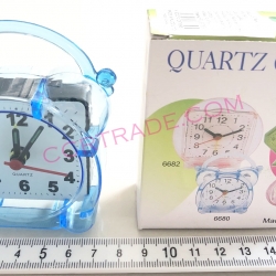 นาฬิกาปลุกสีใสกล่อง (กระดิ่ง) 9 ซม.