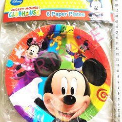 จานกระดาษ 6 ชิ้นถุง มิกกี้เม้าส์ 18 ซม.(ลิขสิทธิ์แท้)