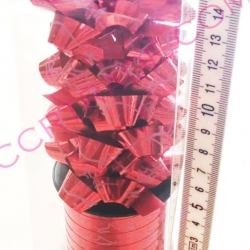 ชุดโบว์ดอก 4 ชิ้น+ริ้บบิ้นม้วนกล่อง(สะท้อนเงา) 15.5 ซม.