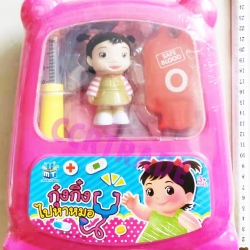 ชุดคุณหมอกุ๋งกิ๋งกระเป๋าลาก 16.5x21 ซม.(ลิขสิทธิ์แท้)(1x3)