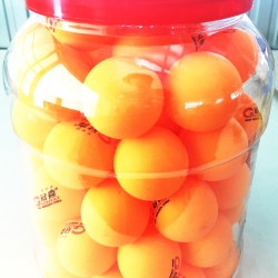 ลูกปิงปองส้ม 40 มิลกระปุกใหญ่ 60 ชิ้น