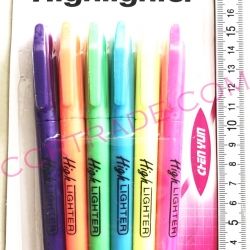 ปากกาไฮไลท์ 6 แท่งแผง 21 ซม.