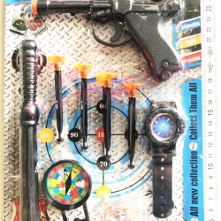 ปืนตำรวจยิงลูกดอก+นาฬิกาแผง 31 ซม.