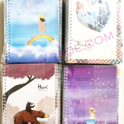 สมุดโน๊ตห่วงปกพลาสติก 30 แผ่น 14x20.5 ซม.