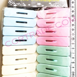 หนีบผ้าสีหวาน 16 ชิ้นแผง 20 ซม.