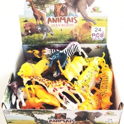 สัตว์ป่างานโมเดล 24 ตัวกล่อง 28.5 ซม.