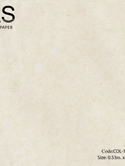 วอลเปเปอร์ลายปูนเปลือยพื้นสีครีมมุก COL-F100