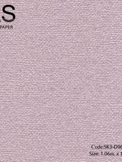 วอลเปเปอร์เทกจอร์ผ้าพื้นสีม่วงอ่อน SK3-D98W