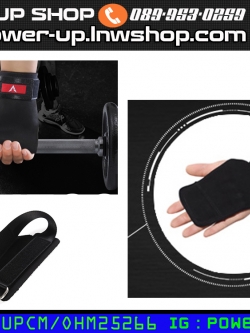 Grip pads Strap แผ่นรองฝ่ามือพร้อมที่รัดข้อสำหรับยกน้ำหนัก