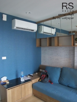 ติดวอลเปเปอร์ คอนโด the base พระราม9 - รามคำแหง