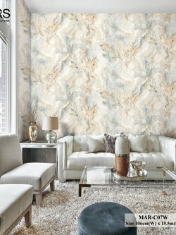 วอลเปเปอร์ลายหินอ่อน สีเทาปนน้ำตาลแดง MAR-C07W