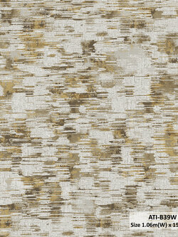 วอลเปเปอร์สไตล์ Abstract สีน้ำตาลทอง ATI-B39W