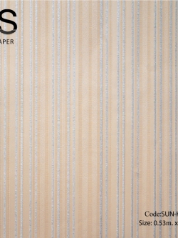 วอลเปเปอร์ลายเส้นโทนครีมอมน้ำตาล SUN-K12