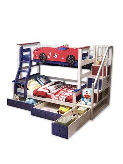 เตียง2 รุ่น Super Car Bunk Bed ขนาด 4 ฟุต (ไม่รวมสไลเดอร์)