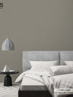 วอลเปเปอร์ลายผ้า สีพื้นน้ำตาลเข้ม COW-C42W