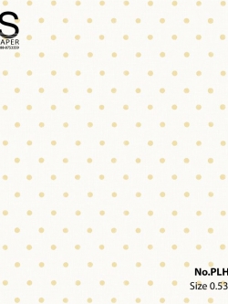 วอลเปเปอร์ ลายจุดสีเหลือง พื้นสีขาวครีม No.PLH-D11