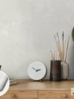 วอลเปเปอร์ลายหินอ่อน สีขาว FSK-J66