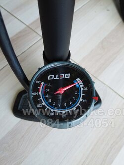 ที่สูบลมจักรยาน รุ่น CFL-501PG7 กระบอกไฟเบอร์ มีเกจวัดแรงดันลม หน้าปัด 8 ซม. (3 หัวสูบ A/V, F/V, D/V) 160 psi. 11 Bar