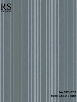 วอลเปเปอร์ลายทางโมเดิร์นคลาสสิคโทนสีเทาเข้ม EST-F79