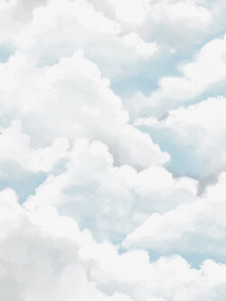 วอลเปเปอร์ลายท้องฟ้า สีฟ้าขาว VC-D167W