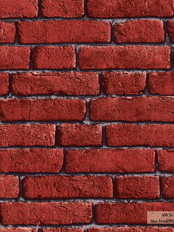 วอลเปเปอร์ ลายอิฐสีแดงอมส้ม AW3-A11