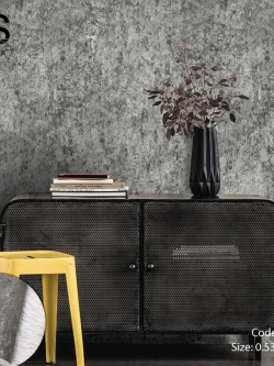 วอลเปเปอร์ลายปูนฉาบ สีเทาเข้ม (Loft Style) PPL-J24