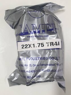 ยางในจักรยาน CAMAL 22 x 1.75 TR4A AV (แบบหัวใหญ่)