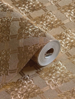 วอลเปเปอร์ลายประจำยามสีทองพื้นสีทอง LTH-M17