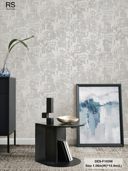 วอลเปเปอร์ลายคอนกรีต สีเทาปนทอง DES-F103W