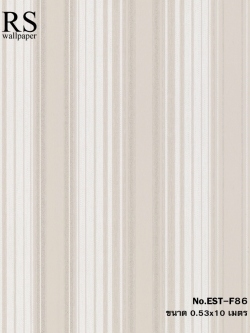 วอลเปเปอร์ลายทางโมเดิร์นคลาสสิคโทนสีครีม EST-F86