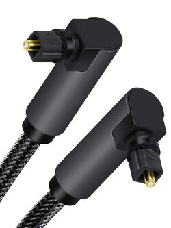 X-Tips BEND สาย Optical หัวงอ 2 ด้าน รองรับ SPDIF 5.1 / 7.1 สายถักหนังงูทนทาน