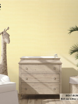 วอลเปเปอร์ พื้นสีเหลืองอ่อน BES7-B130W