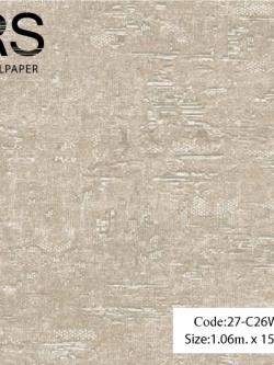 วอลเปเปอร์พื้นสีน้ำตาลเทาอมขาว 27-C26W