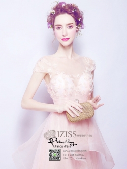 DL003 - **Pre order** ชุดราตรี เดรสยาวออกงาน (Evening dresses) ชุดไปงานแต่งงานสวยๆ "ธีมสีส้มโอโรส"