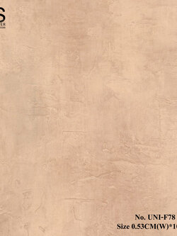 วอลเปเปอร์ติดผนัง ลายปูนเปลือย สีน้ำตาลโอรส No.UNI-F78