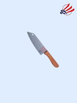 Rhino มีดหั่นปลายแหลมสแตนเลสแรด 733 ด้ามไม้ 7"