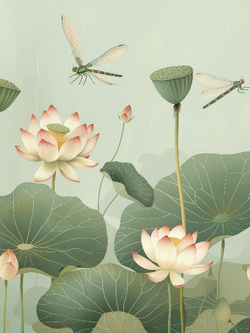 วอลเปเปอร์ภาพดอกบัว (สั่งผลิต)