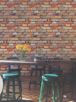 วอลเปเปอร์ลาย อิฐแดง PPL-J58