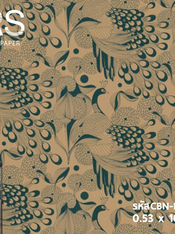 วอลเปเปอร์ลายนกยูง ทองน้ำเงิน CBN-B10