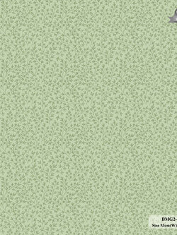 วอลเปเปอร์ลายใบไม้เล็กๆ สีเขียวเข้ม พื้นเขียว BMG2-B42